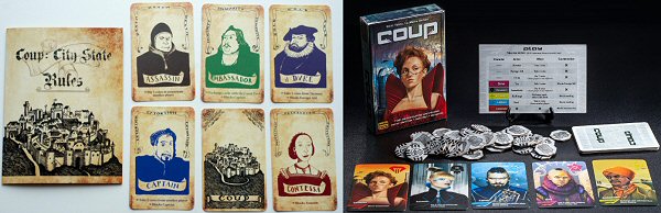 Coup History Card Game, Old vs New