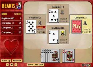 Play Hearts and more at Pogo