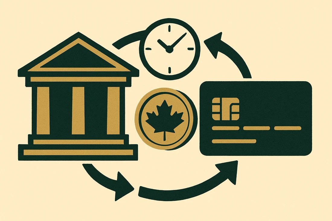 Money moving between a Canadian bank account and an online casino